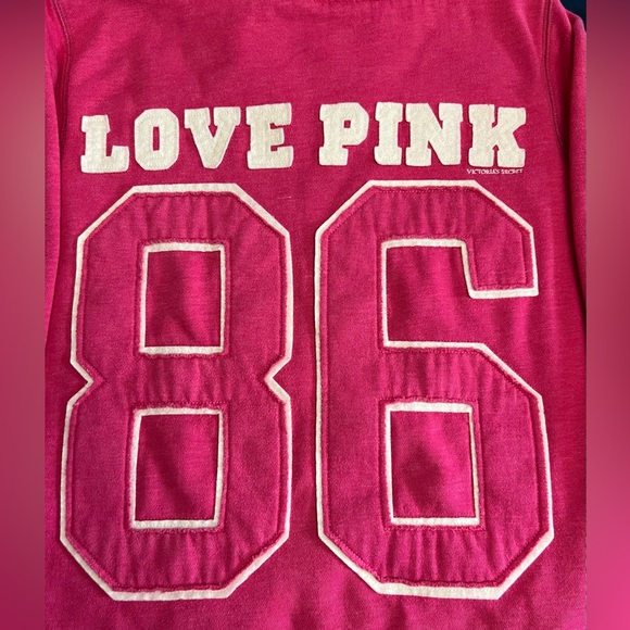 VS PINK ~Love Pink 86~ Hoodie Lined w/ Faux Fur - Picture 3 of 15